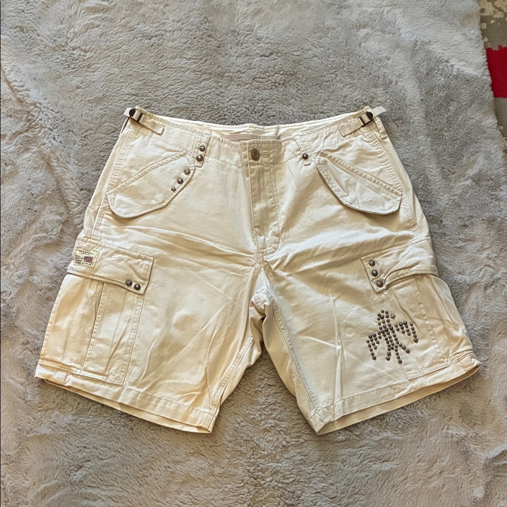 DENIM & SUPPLY BY RALPH LAUREN Men's off White/ khaki  Cargo Shorts